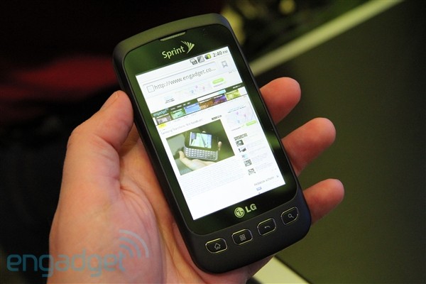 LG Optimus S. צילום: Engadget